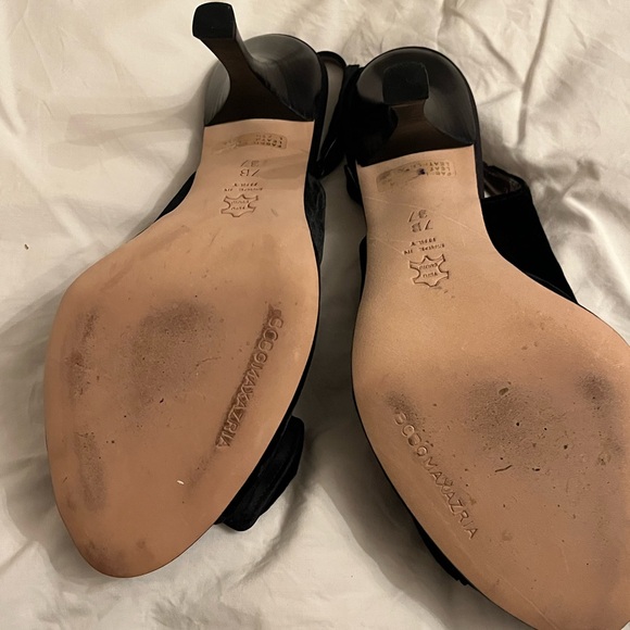 Black Velvet Heels - Picture 5 of 8